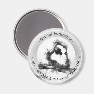 Yoga Reiki One-Legged King Pigeon Pose Watercolor Magnet