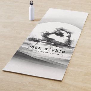 Yoga Reiki One-Legged King Pigeon Pose Watercolor Mat