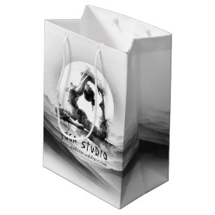 Yoga Reiki One-Legged King Pigeon Pose Watercolor Medium Gift Bag