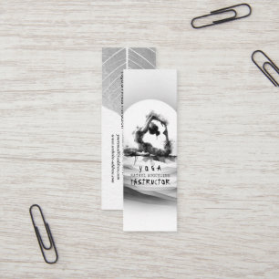 Yoga Reiki One-Legged King Pigeon Pose Watercolor Mini Business Card