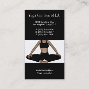 Yoga Relax Black Business Card