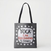 Yoga Review 5 Stars Tote Bag