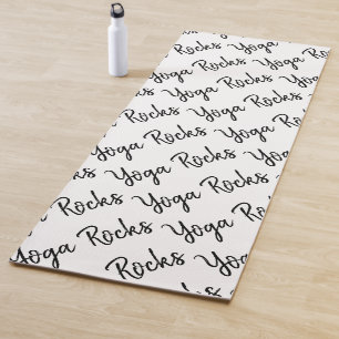 Yoga Rocks White & Black  Yoga Mat