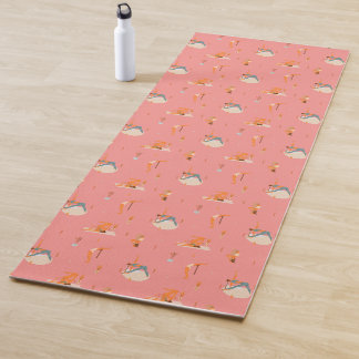 Yoga Routine Poses Stretches Pink Yoga Mat