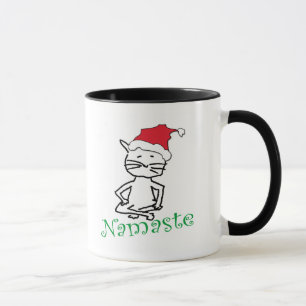 Yoga Santa Cat Gifts Mug