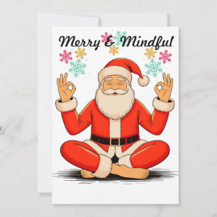 Yoga Santa Flat Holiday Card