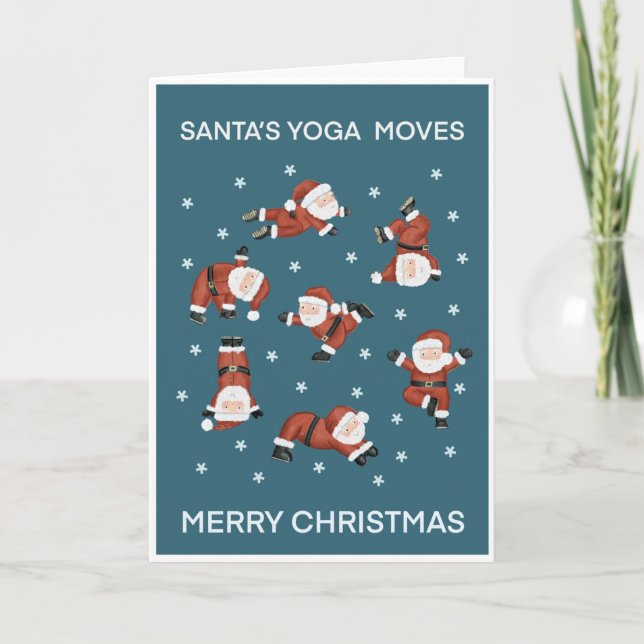 Yoga Santa  Holiday Card (Front)