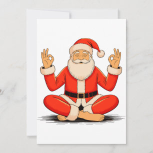 Yoga Santa Namaste Meditation Christmas Holiday