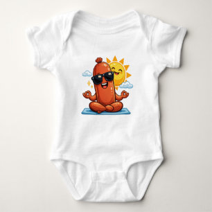 Yoga Sausage Baby Bodysuit