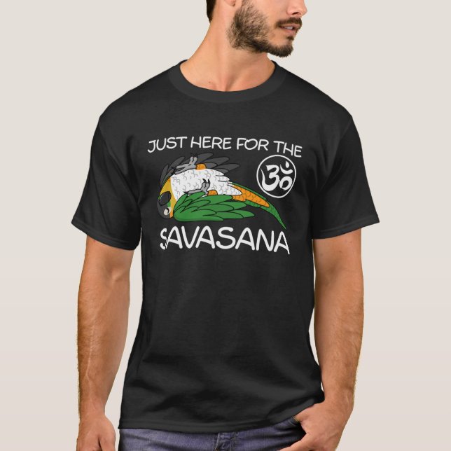 Yoga Savasana Parrot Black headed Caique T-Shirt (Front)