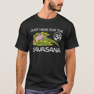 Yoga Savasana Parrot Moustache Parakeet T-Shirt