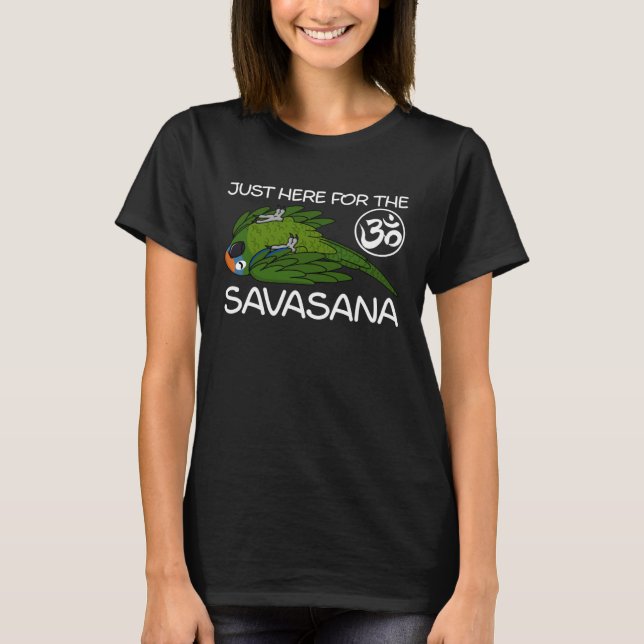 Yoga Savasana Parrot Peach fronted Conure T-Shirt (Front)