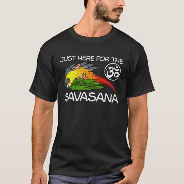 Yoga Savasana Parrot Yellow sided Green Cheek Conu T-Shirt (Front)