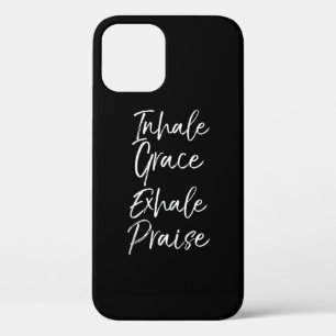 Yoga Saying Inhale Grace Exhale Praise Yoga Lover iPhone 12 Pro Case