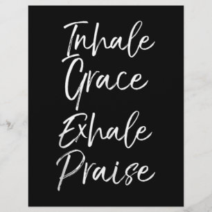 Yoga Saying Inhale Grace Exhale Praise Yoga Lover Flyer