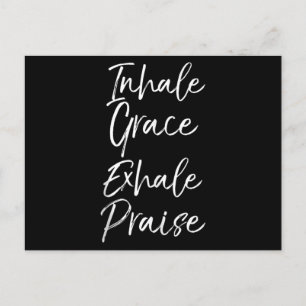 Yoga Saying Inhale Grace Exhale Praise Yoga Lover Postcard