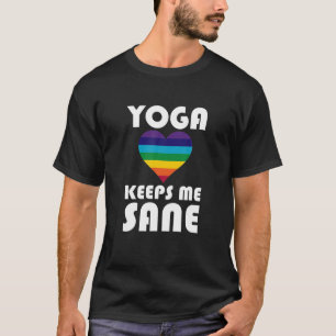 Yoga Saying With 7 Chakra Colours Heart YOGA KEEPS T-Shirt