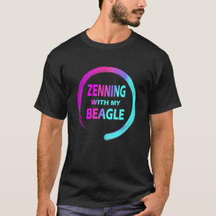 Yoga Saying Zenning With Beagle Home Exercise T-Shirt