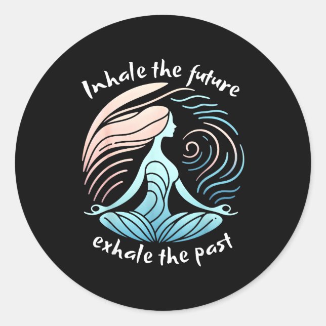 Yoga Sayings 1 Classic Round Sticker (Front)