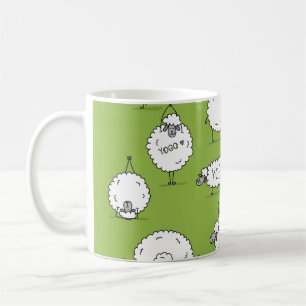 Yoga Sheep: Whimsical Sketch Fun. Coffee Mug