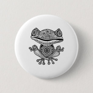 Yoga Shirt Yoga Frog Mandala Meditation Cl Teacher 6 Cm Round Badge