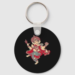 Yoga Shirts Spiritual Hindu God Ganesha Meditation Key Ring