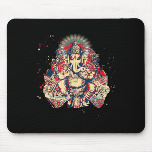 Yoga Shirts Spiritual Hindu God Ganesha Meditation Mouse Mat