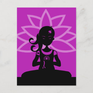 Yoga Silhouette Postcard