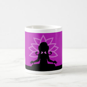 Yoga Silhouette Purple Coffee Mug