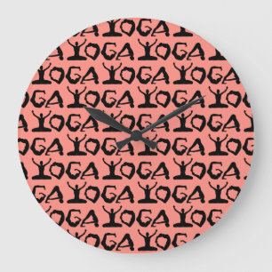 Yoga Silhouettes Large Clock