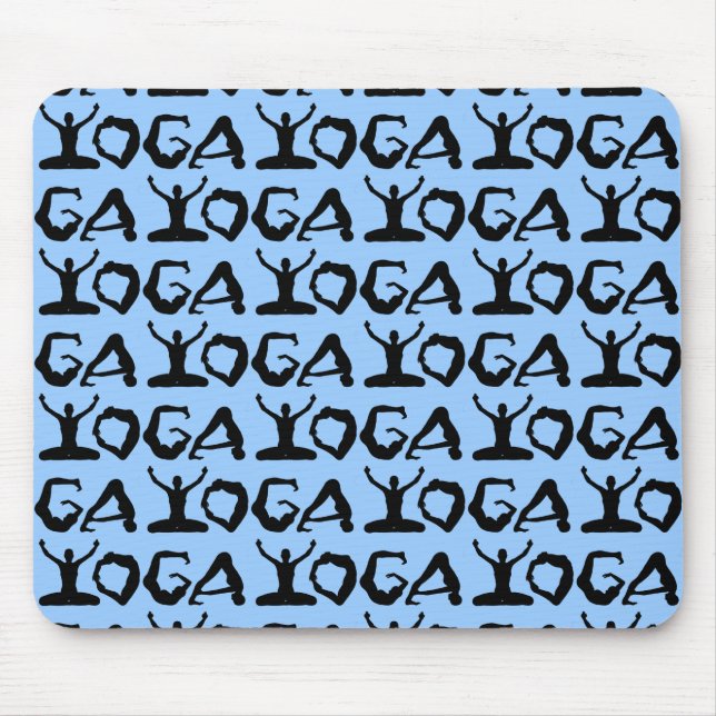 Yoga Silhouettes Mouse Mat (Front)