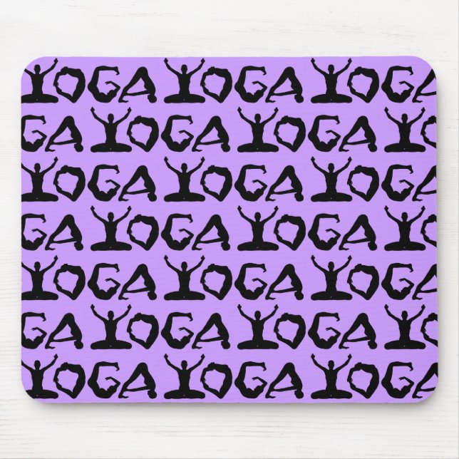 Yoga Silhouettes Tiled Mouse Mat (Front)