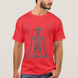 Yoga Skeleton Butterfly Fairy Grunge Fairycore Aes T-Shirt