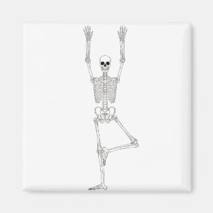 yoga skeleton magnet