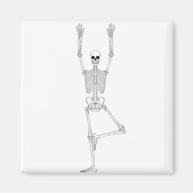 yoga skeleton magnet (Front)