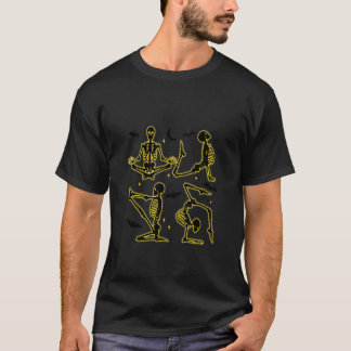 Yoga Skeleton Meditating Namaste Meditation Skull T-Shirt