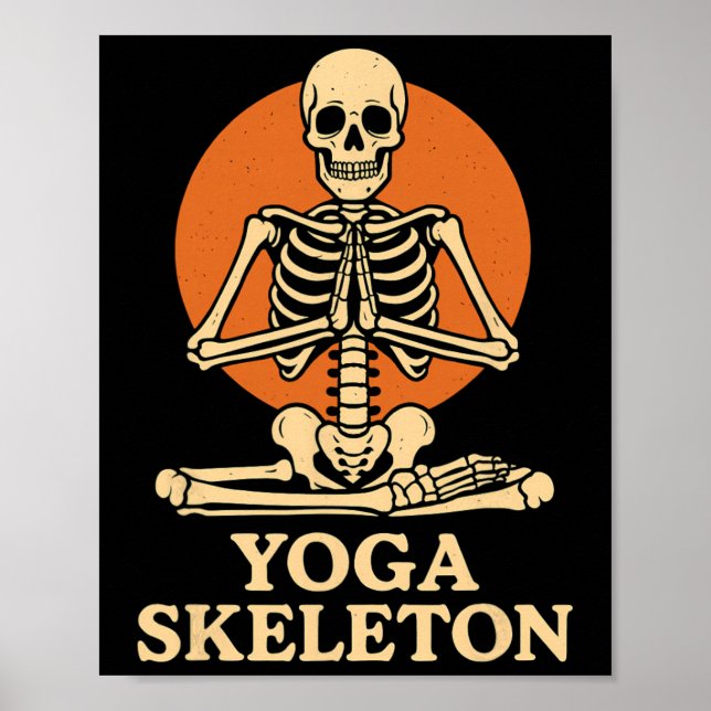 Yoga Skeleton Meditating  Poster (Front)