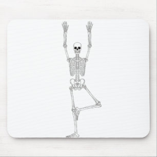 yoga skeleton mouse mat