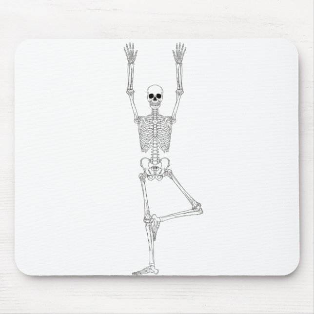 yoga skeleton mouse mat (Front)