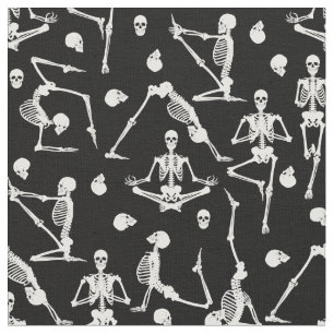 yoga skeletons bones anatomy skull creepy fabric