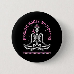 Yoga Skeletons Namaste Funny Meditation Halloween 6 Cm Round Badge