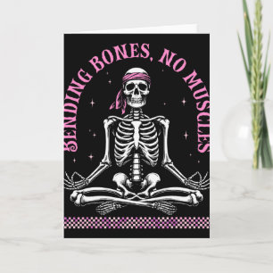 Yoga Skeletons Namaste Funny Meditation Halloween Card