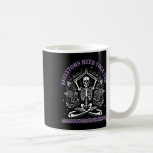 Yoga Skeletons Namaste Funny Meditation Halloween Coffee Mug
