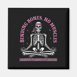 Yoga Skeletons Namaste Funny Meditation Halloween Magnet
