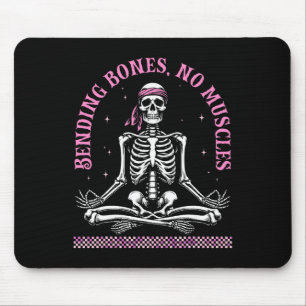 Yoga Skeletons Namaste Funny Meditation Halloween Mouse Mat