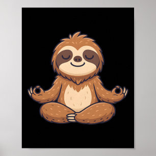 Yoga Sloth Poster