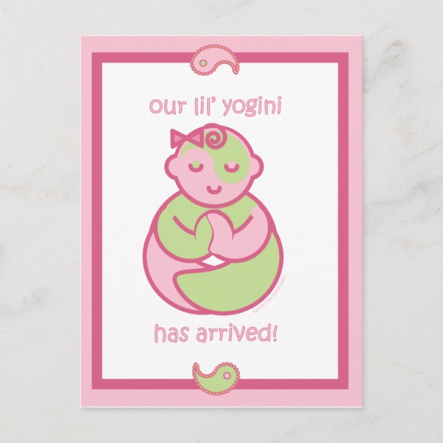 Yoga Speak Baby : Lil' Yogini Postcard (Front)