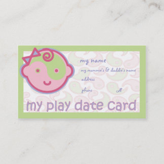 Yoga Speak Baby : Play Date Card