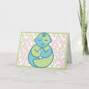 Yoga Speak Baby: Yoga Baby Blank Greeting Card