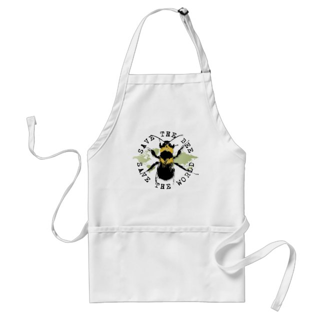 Yoga Speak : Save The Bee ... Save The World! Standard Apron (Front)